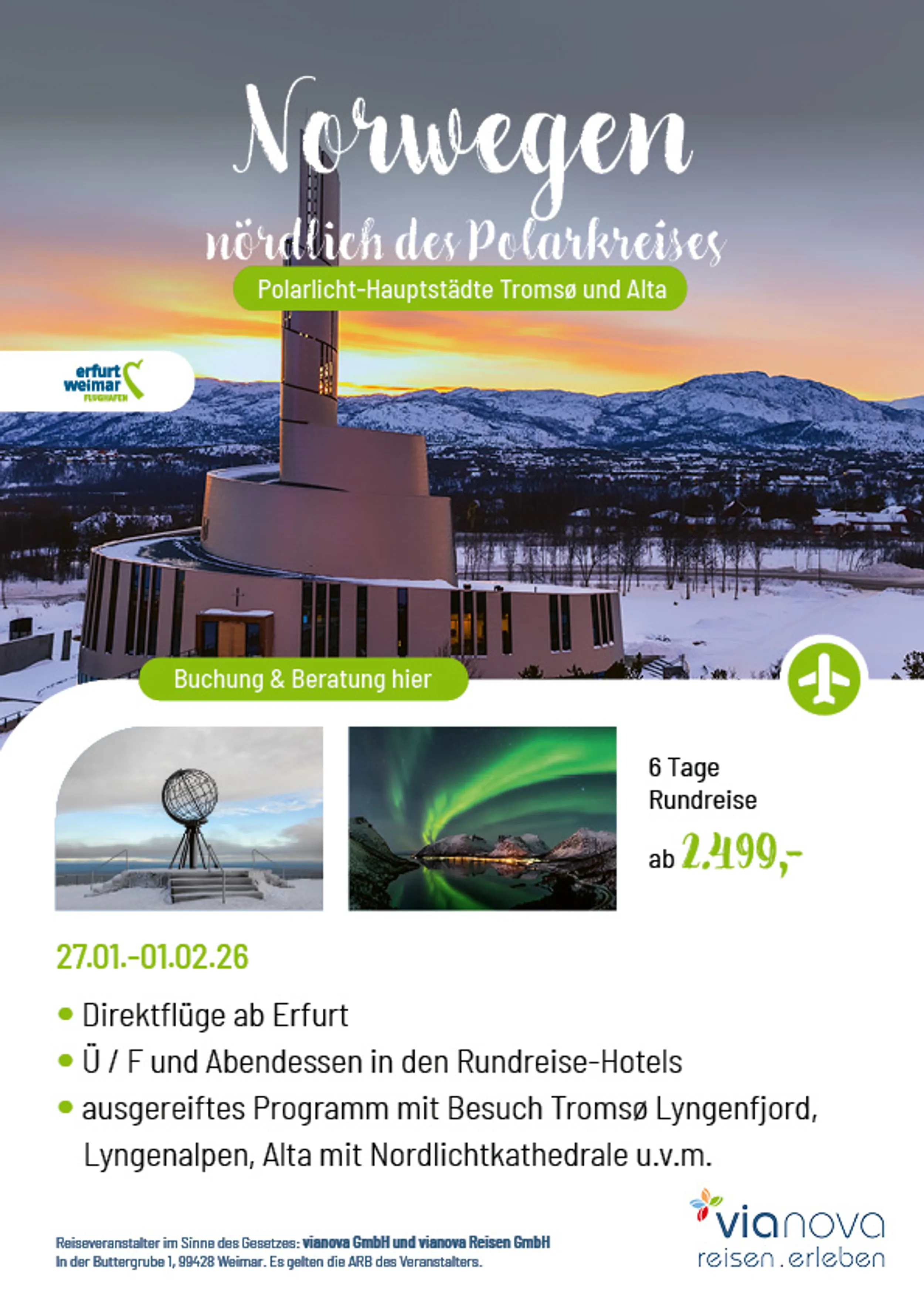 Eismerkathedrale Tromso Alta Norwegen Winter