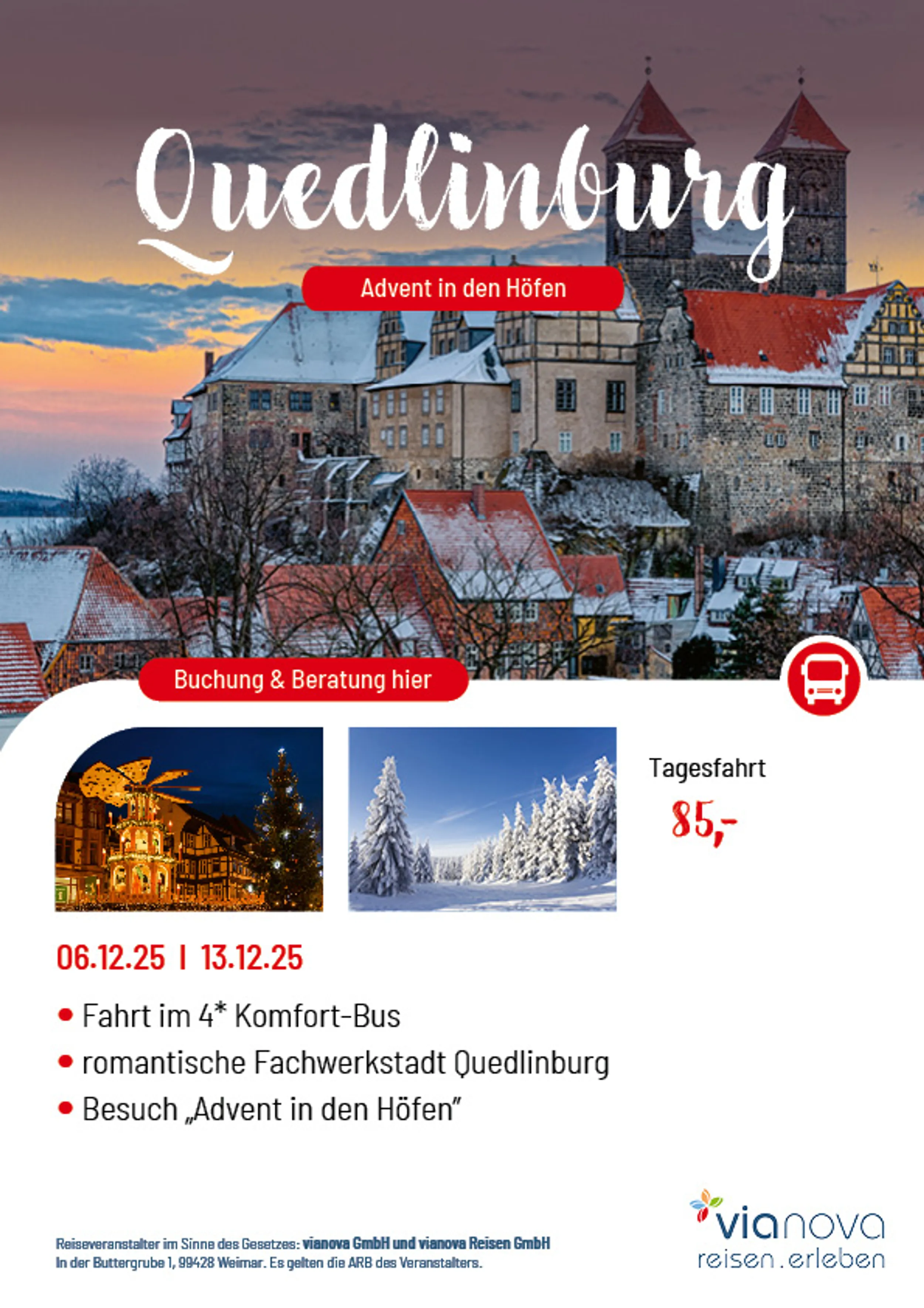 Quedlinburg Advent in den Höfen Schloss Winter