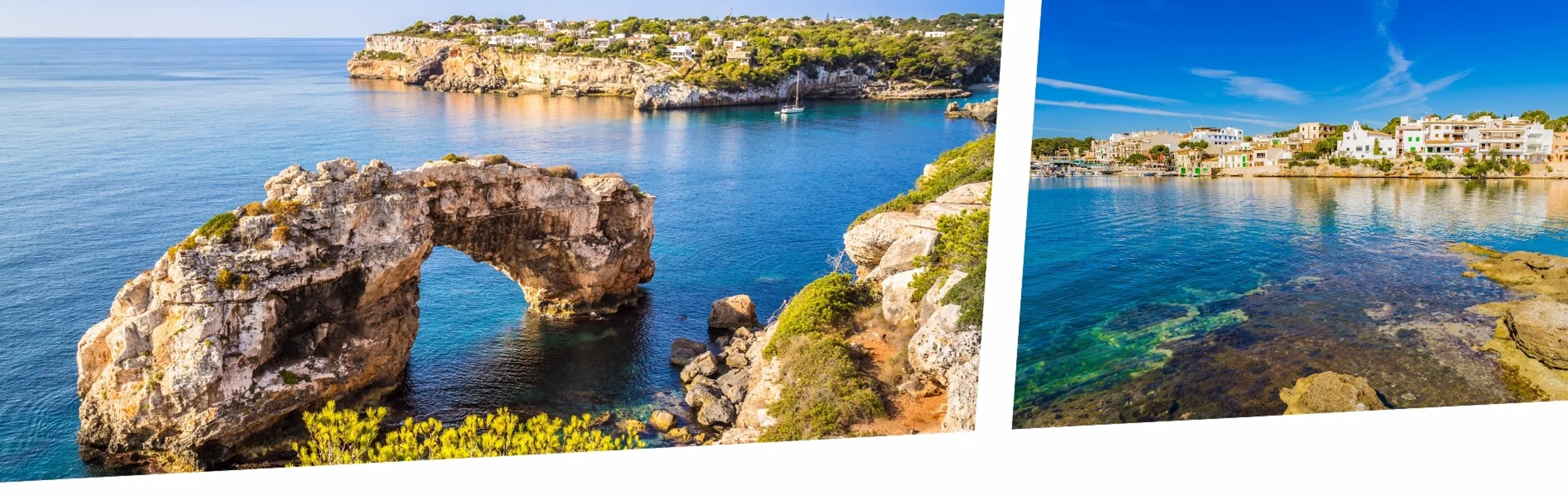 Mallorca und Menorca Sommer Küste Orte Spanien
