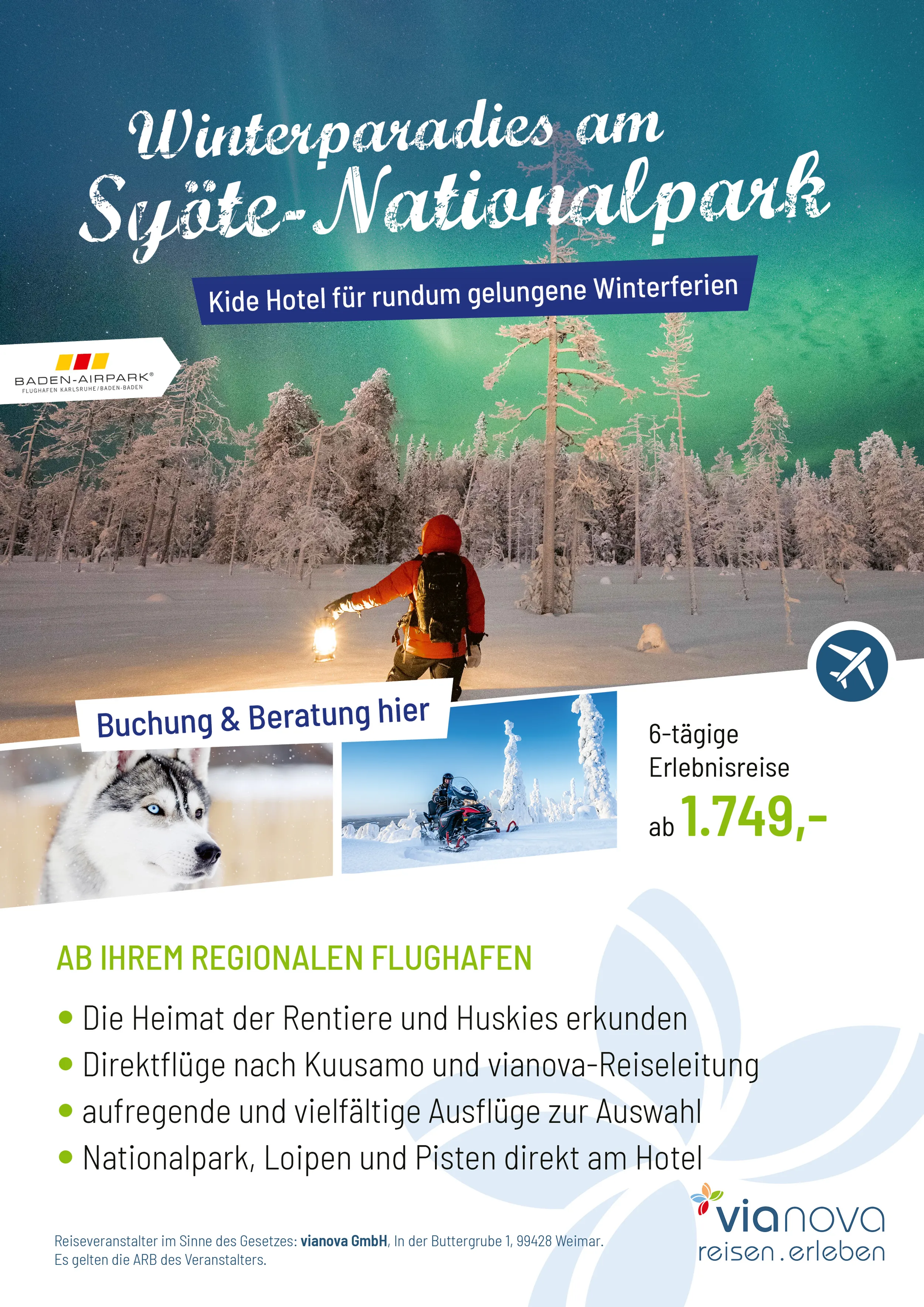 Winterparadies am Syöte Nationalpark ab FKB