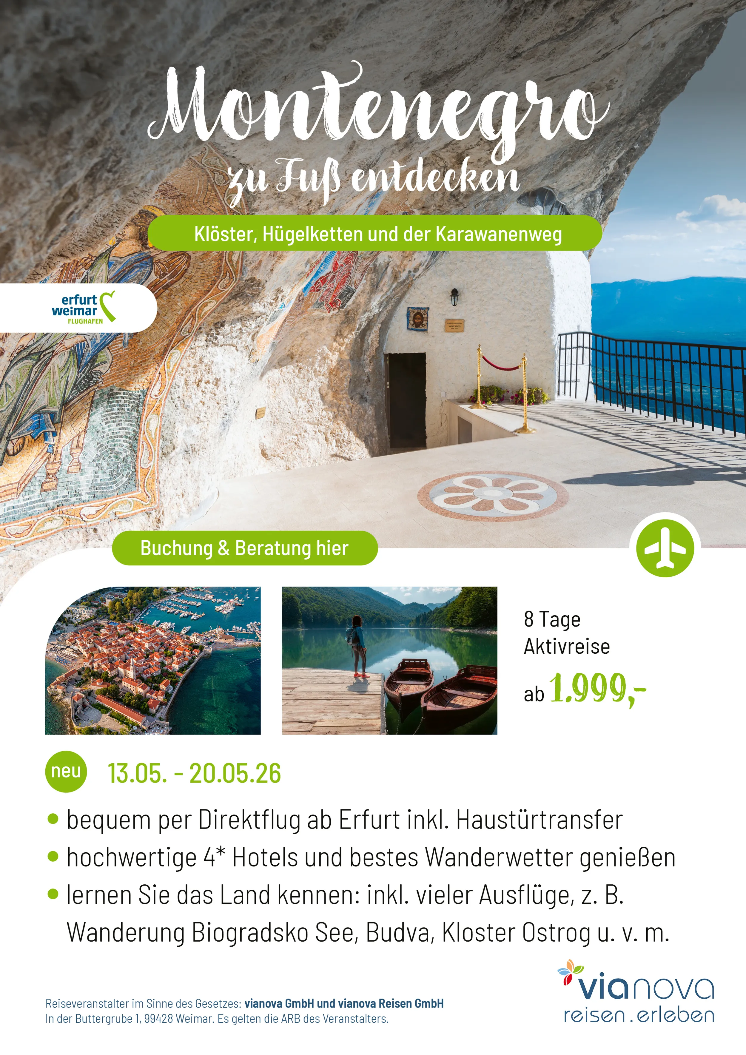 geführte Wanderreise durch Montenegro