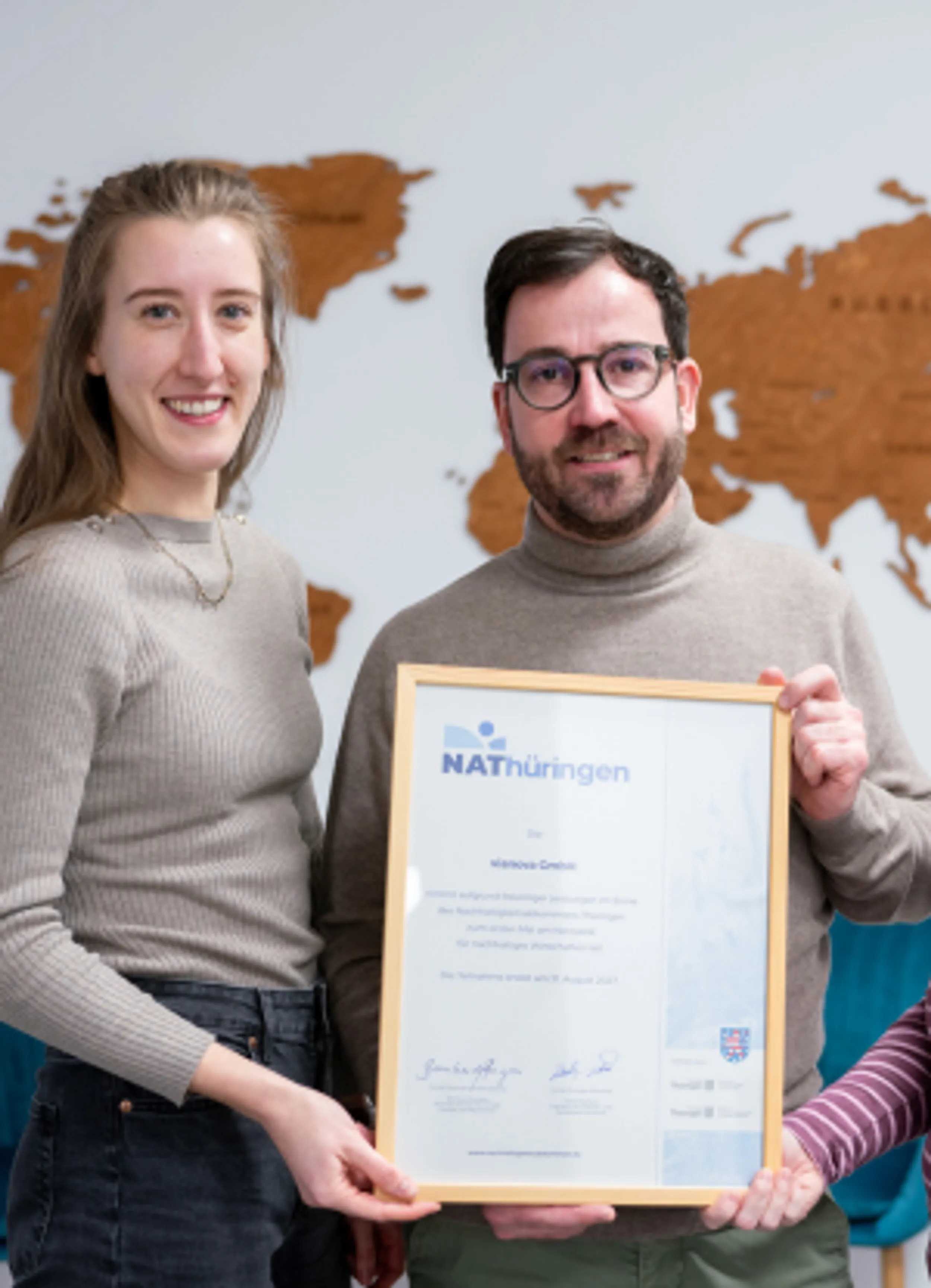 Urkunde NAT Thüringen mit Thomas und Isabell von vianova