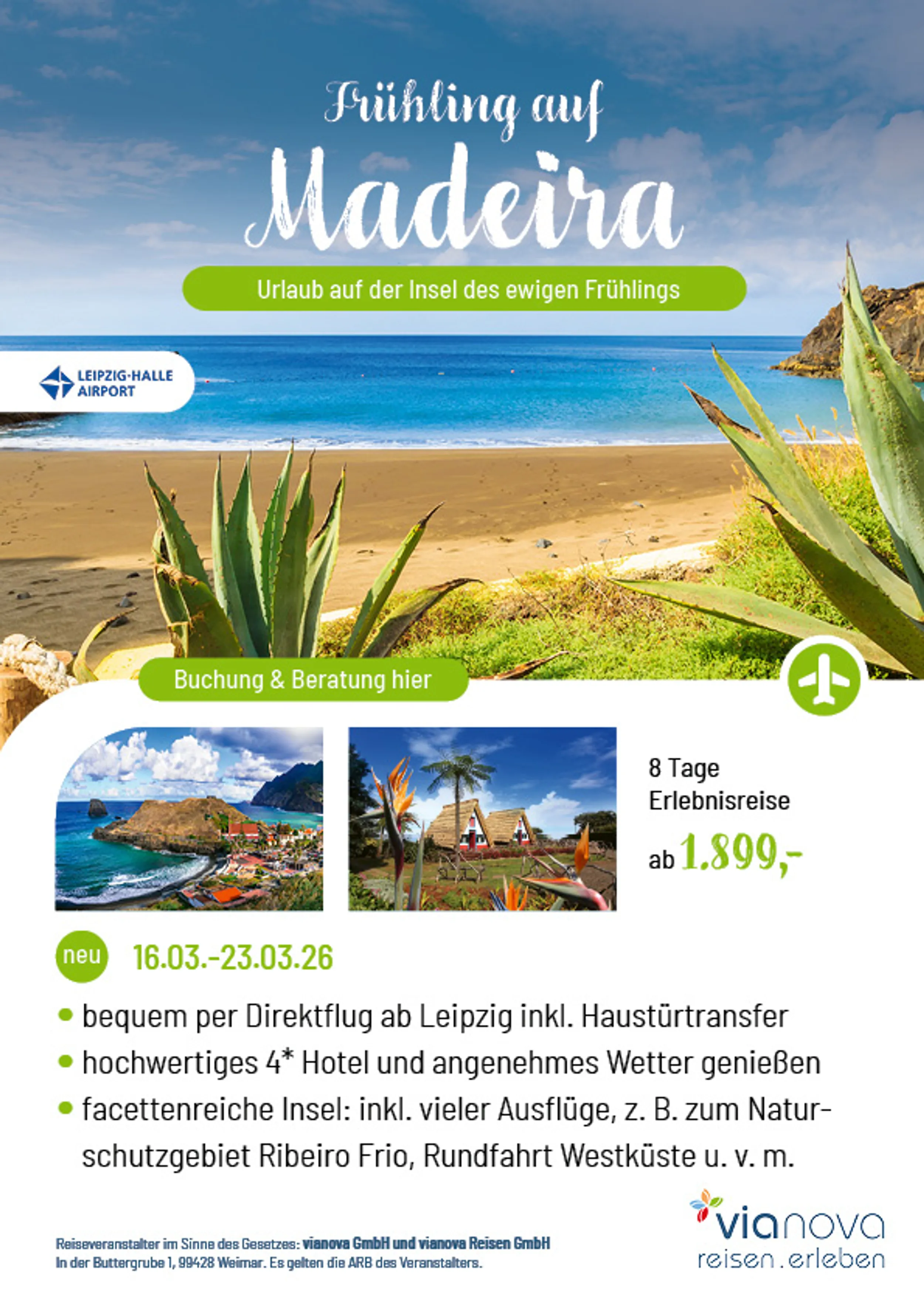 Frühling auf Madeira direkt ab Leipzig