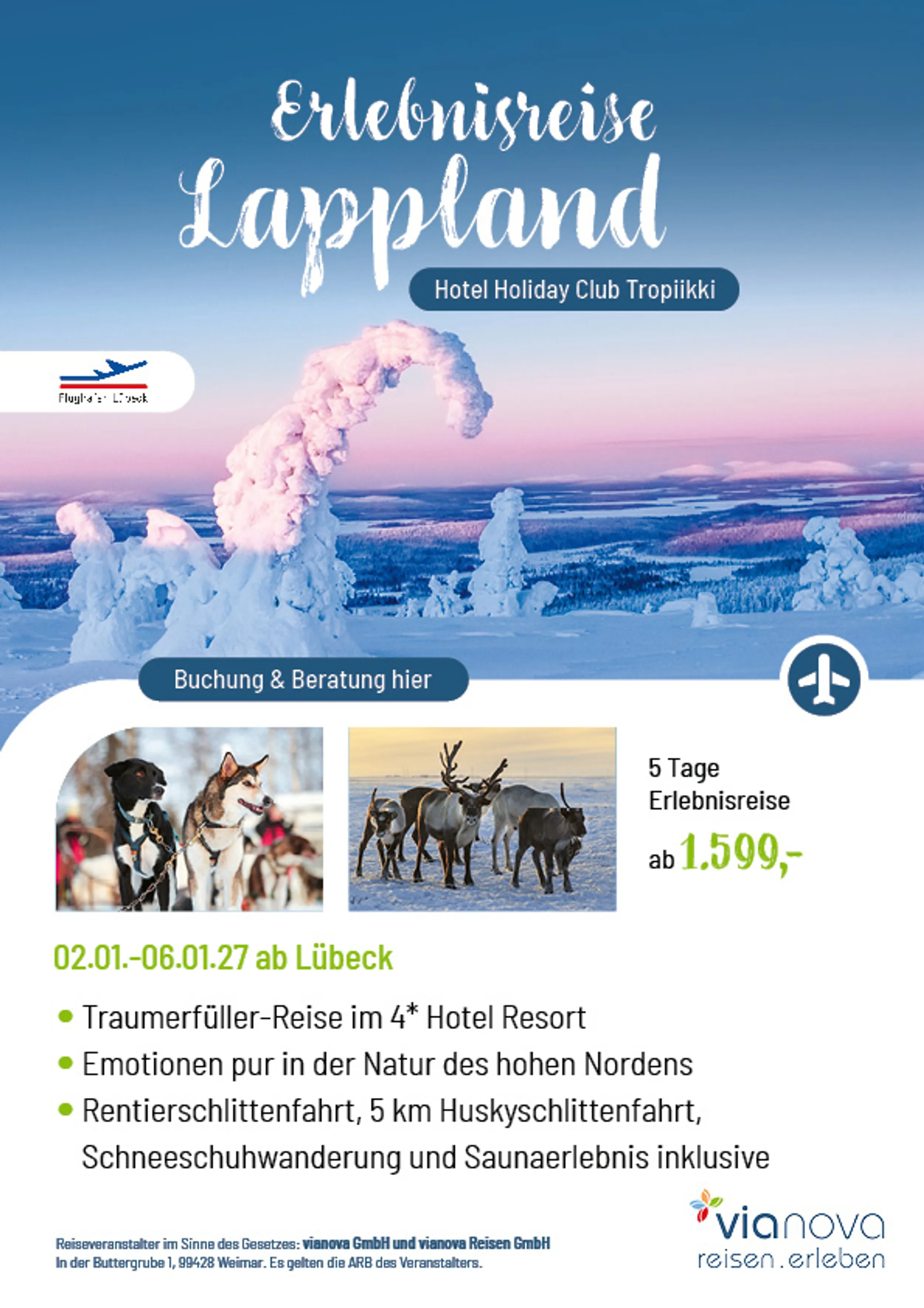 Erlebnisreise Lappland ab Lübeck