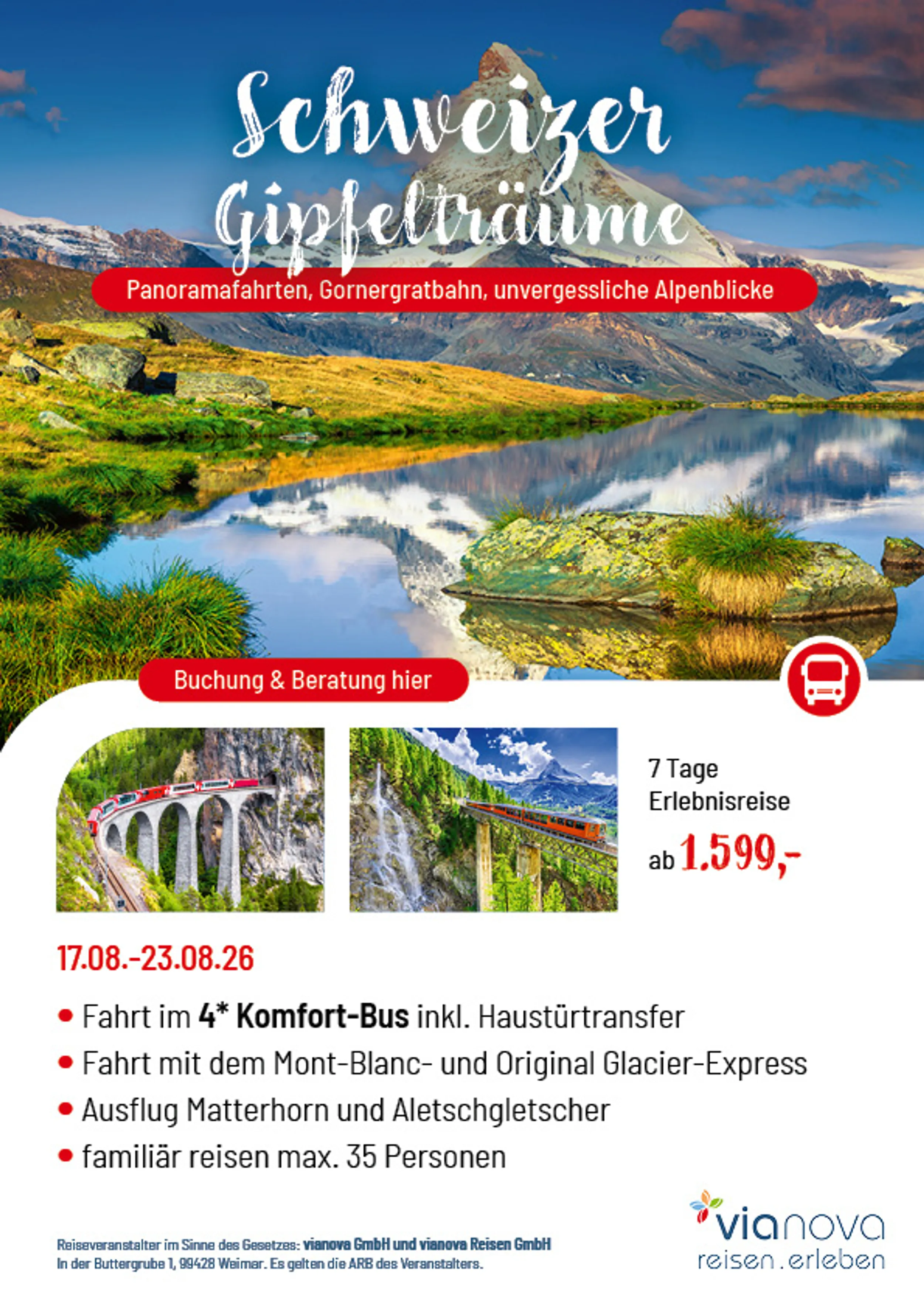 Matterhorn Sommer, Schweizer Züge, Busreise Alpen Matterhorn Sommer, Schweizer Züge, Busreise Alpen