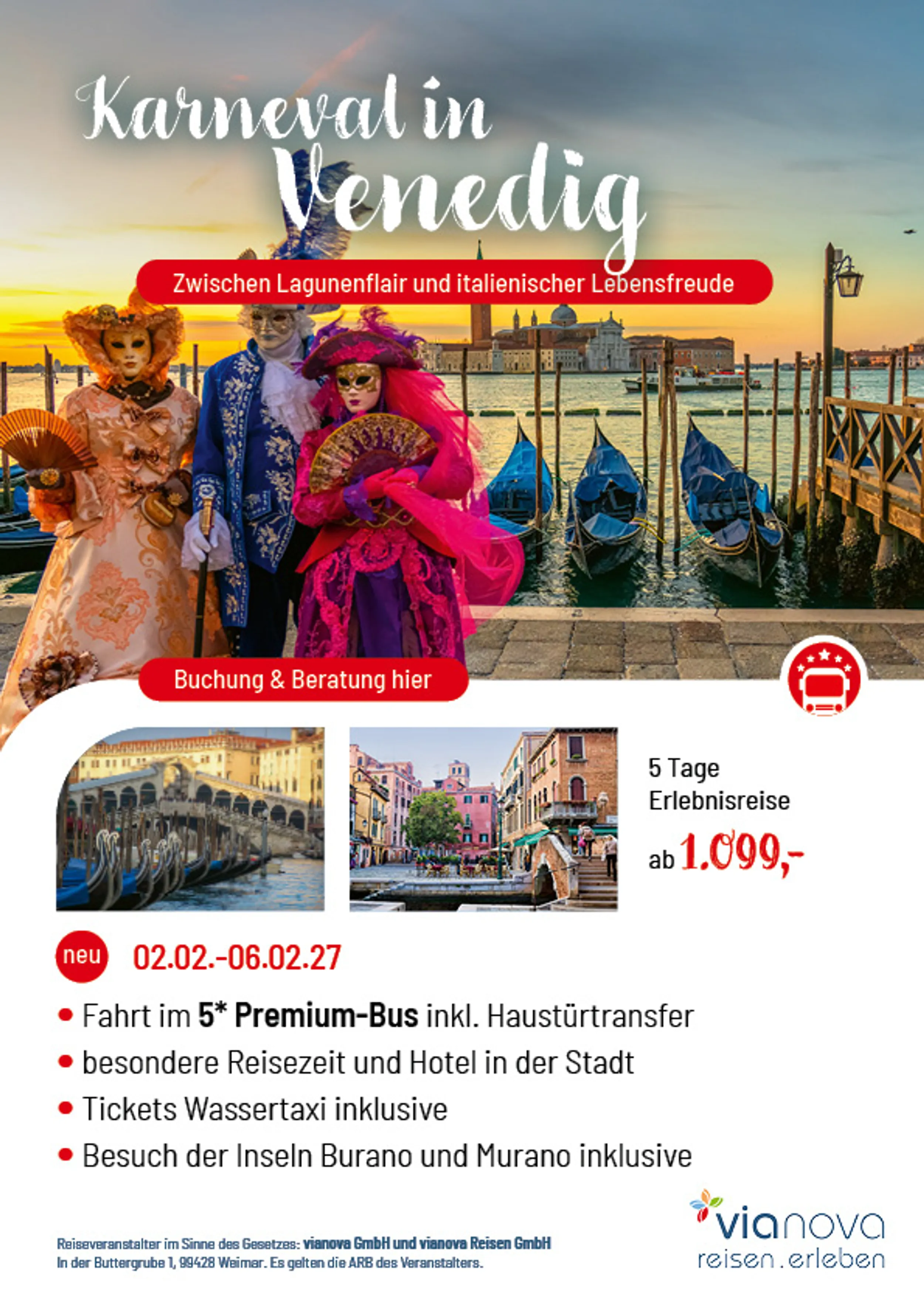 Masken und Kostüme Venedig Markusplatz Frühling