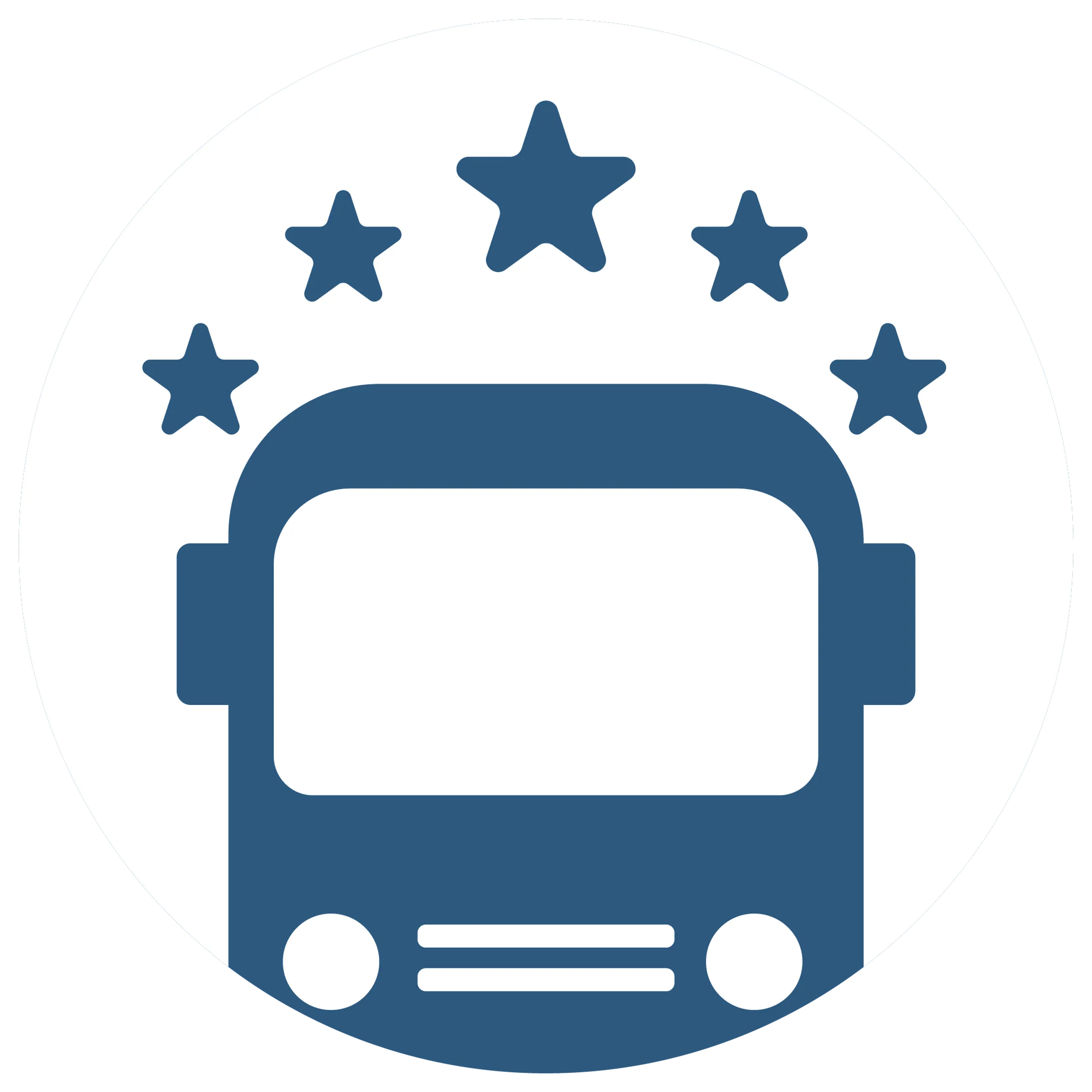 Logo 5* Premium-Bus in blau Logo 5* Premium-Bus in blau