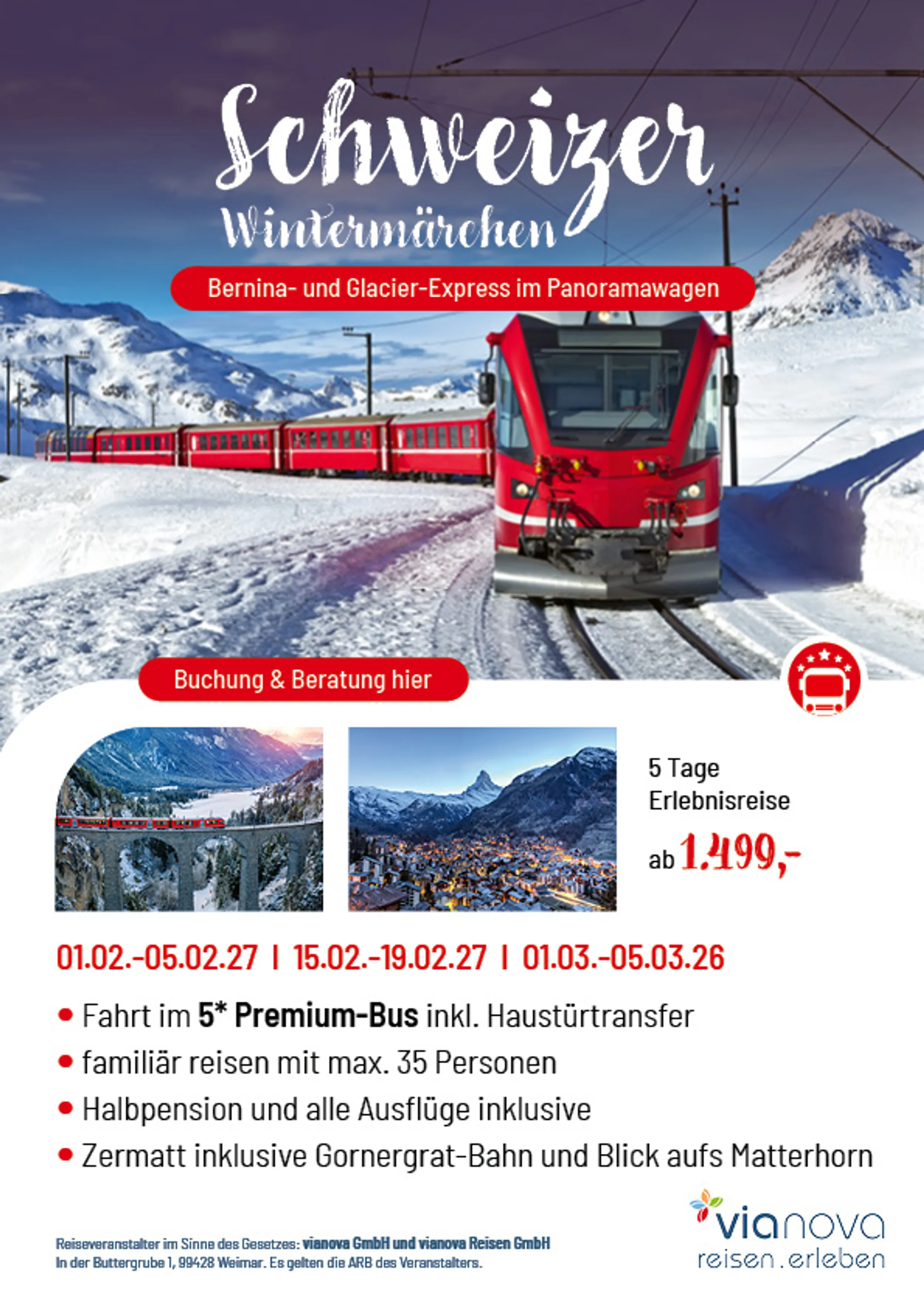 Bernina Express Winter Schnee Züge Schweiz